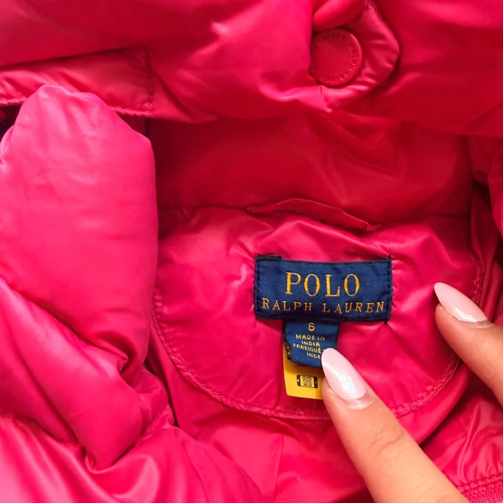 Polo by Ralph Lauren Bright Pink Quilted Puffer Jacket - Picture 4 of 4